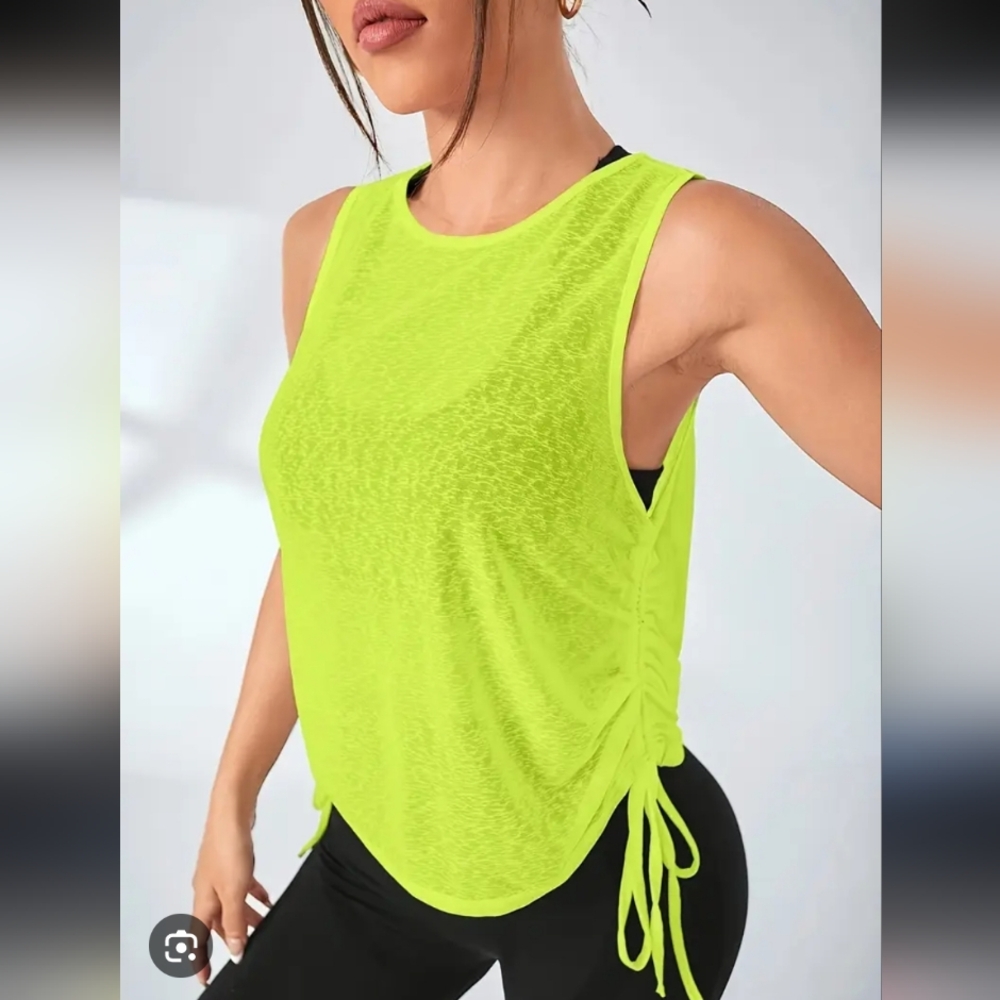 Women's Neon Green Sleeveless Top